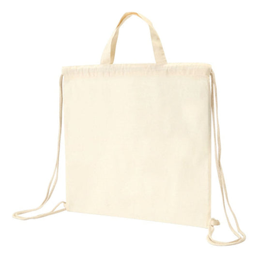 厚手コットン ハンドル付リュック | ノベルティ(小物) | 1枚 | TR-0870 | ナチュラル