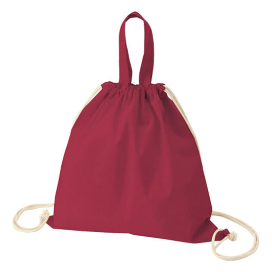 厚手コットン ハンドル付リュック | ノベルティ(小物) | 1枚 | TR-0870 | ワインレッド