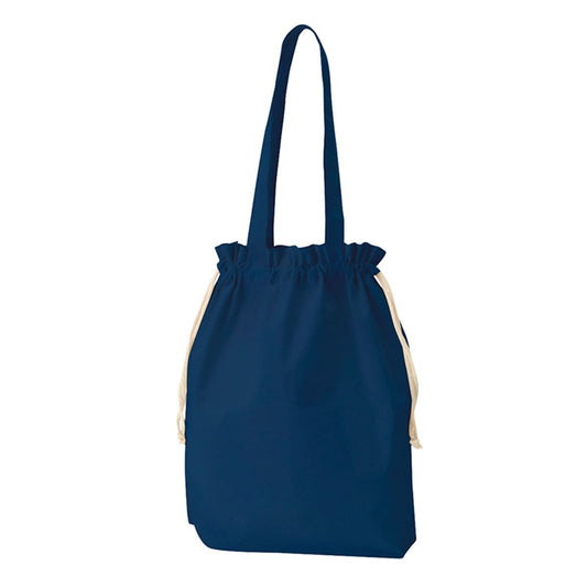 厚手コットンガゼット 巾着トート（L) | ノベルティ(小物) | 1枚 | TR-0872 | ネイビー