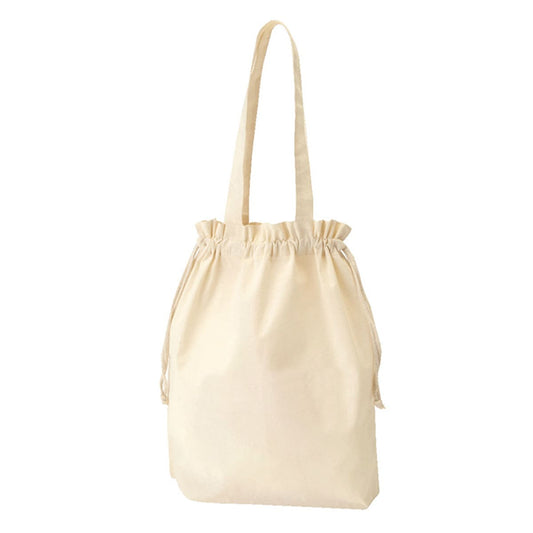 厚手コットンガゼット 巾着トート（L) | ノベルティ(小物) | 1枚 | TR-0872 | ナチュラル