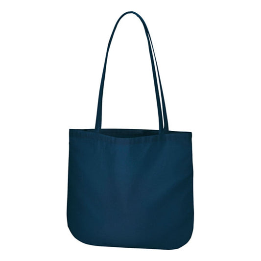 厚手コットン ラウンドボトムバッグ（M) | ノベルティ(小物) | 1枚 | TR-0922 | ネイビー