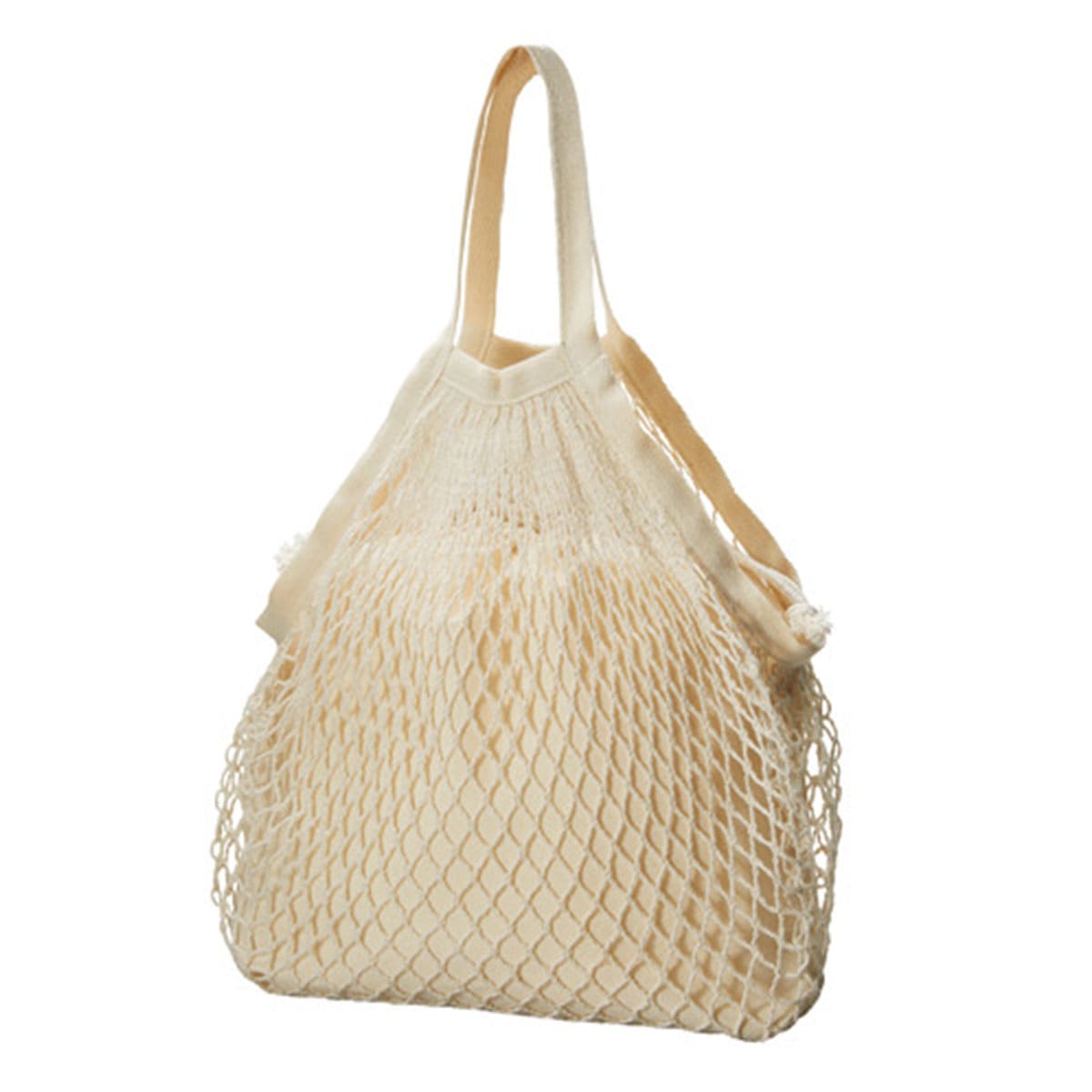 ネットバッグ 厚手コットン巾着付 | ノベルティ(小物) | 1枚 | TR-0979 | ナチュラル