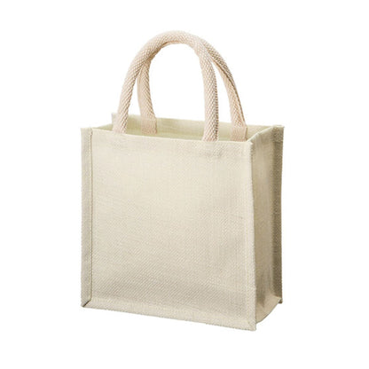 ジュート スクエアトート（S） | ノベルティ(小物) | 1枚 | TR-1004 | ナチュラルホワイト