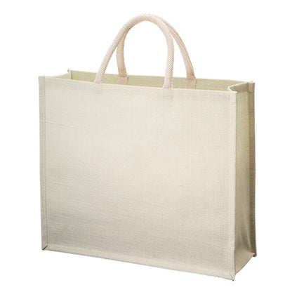 ジュート スクエアトート（L） | ノベルティ(小物) | 1枚 | TR-1006 | ナチュラルホワイト