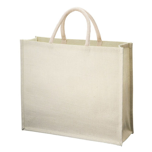 ジュート スクエアトート（L） | ノベルティ(小物) | 1枚 | TR-1006 | ナチュラルホワイト