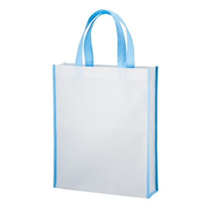 不織布 A4スクエアトート コンビカラー | ノベルティ(小物) | 1枚 | TR-1085 | フロスティブルー