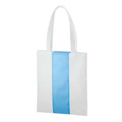 不織布 カラーライントート | ノベルティ(小物) | 1枚 | TR-1090 | フロスティブルー