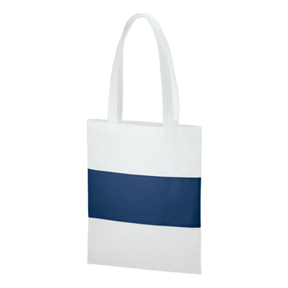 不織布 カラーパネルボーダートート | ノベルティ(小物) | 1枚 | TR-1091 | ディープブルー