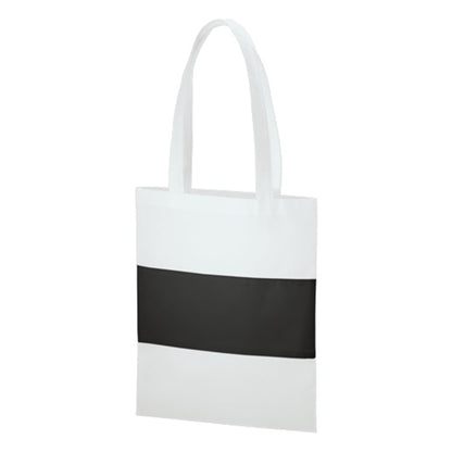 不織布 カラーパネルボーダートート | ノベルティ(小物) | 1枚 | TR-1091 | ナイトブラック