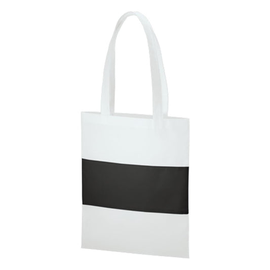 不織布 カラーパネルボーダートート | ノベルティ(小物) | 1枚 | TR-1091 | ナイトブラック