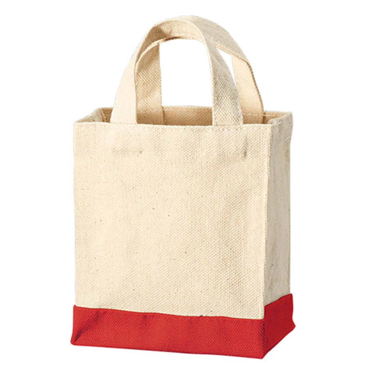 キャンバス スクエアトートカラーボトム（XXS) | ノベルティ(小物) | 1枚 | TR-1108 | レッド