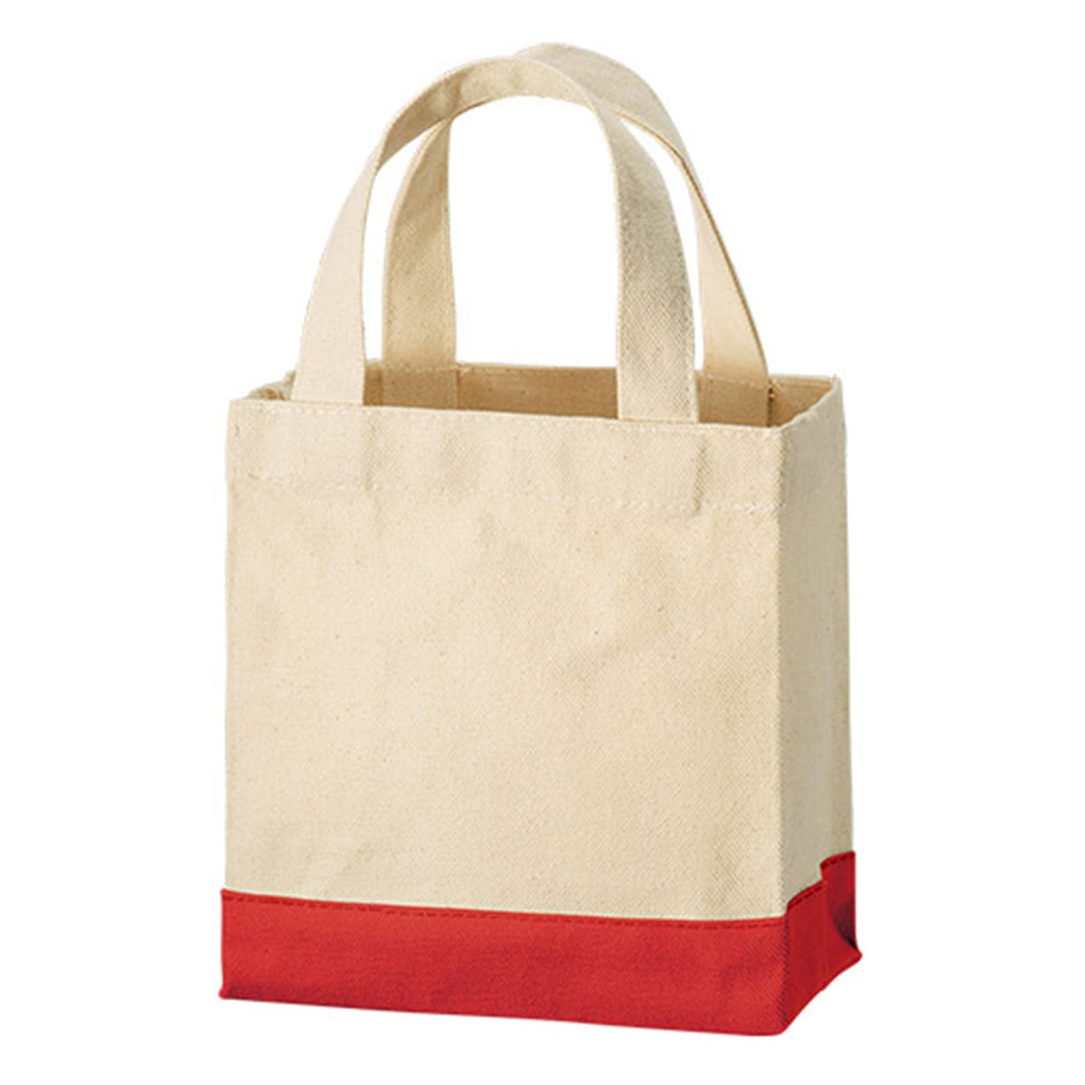 キャンバス スクエアトートカラーボトム（XS) | ノベルティ(小物) | 1枚 | TR-1110 | レッド