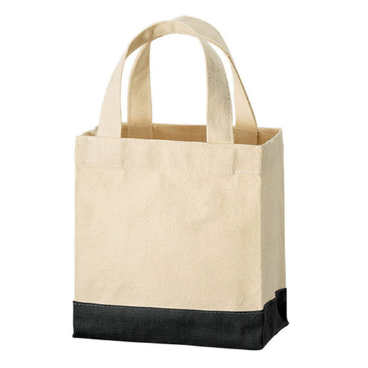 キャンバス スクエアトートカラーボトム（XS) | ノベルティ(小物) | 1枚 | TR-1110 | ナイトブラック