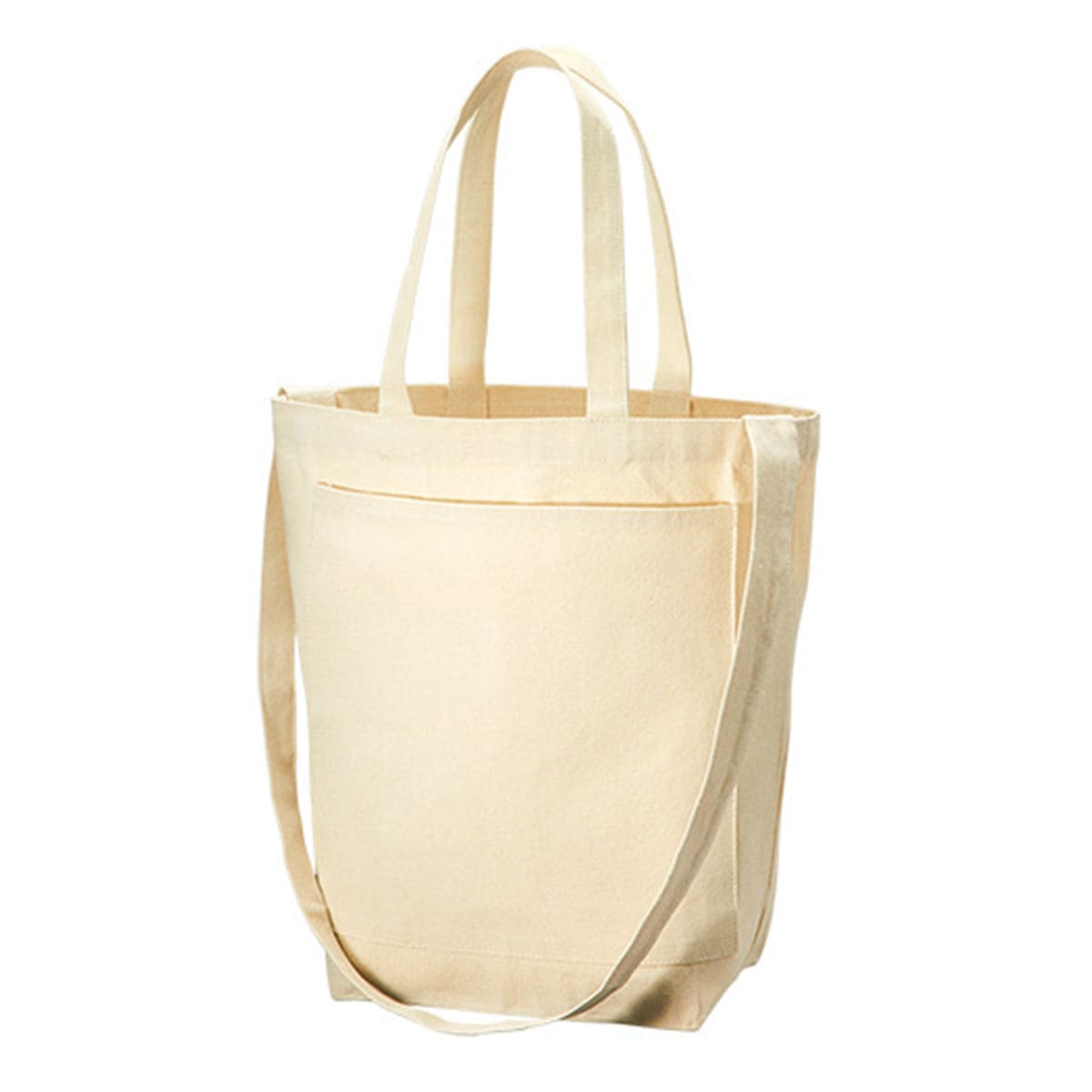 キャンバス フロントポケットショルダートート | ノベルティ(小物) | 1枚 | TR-1115 | ナチュラル