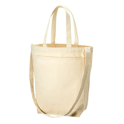 キャンバス フロントポケットショルダートート | ノベルティ(小物) | 1枚 | TR-1115 | ナチュラル