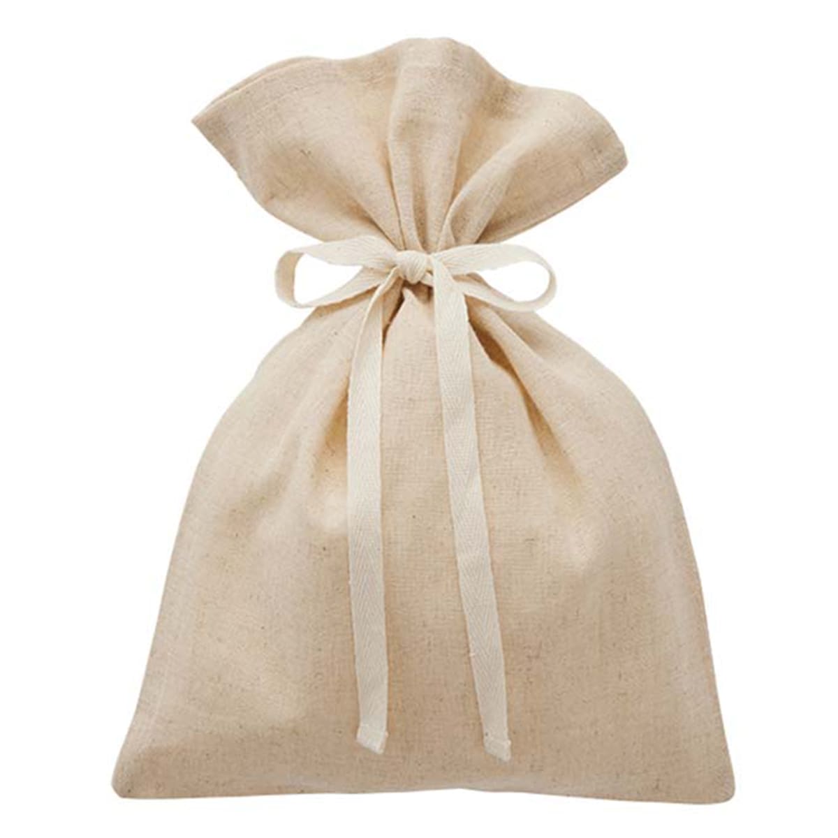 コットンリネン ラッピング巾着（M） | ノベルティ(小物) | 1枚 | TR-1152 | ナチュラルベージュ