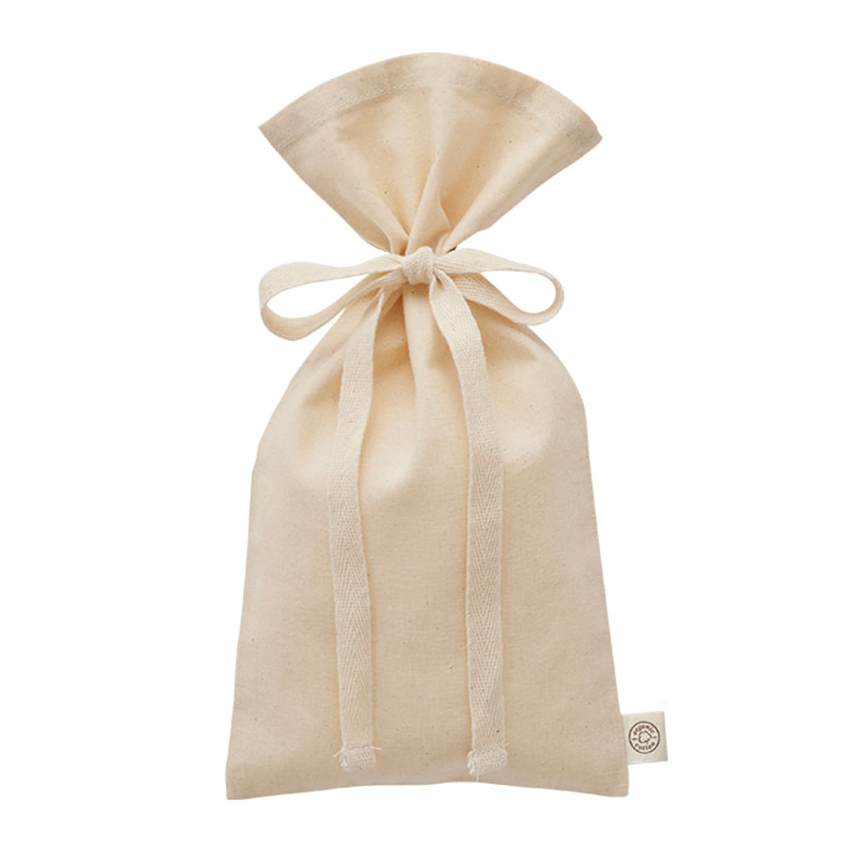 オーガニックコットン ラッピング巾着（S） | ノベルティ(小物) | 1枚 | TR-1153 | ナチュラル