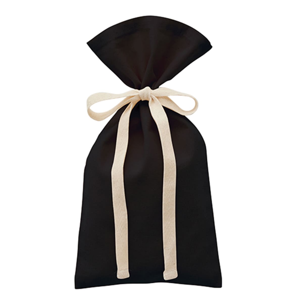 厚手コットン ラッピング巾着（S） | ノベルティ(小物) | 1枚 | TR-1155 | ブラック