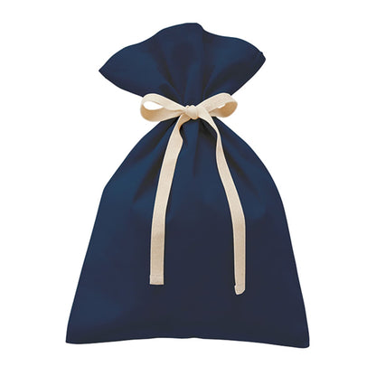 厚手コットン ラッピング巾着（M） | ノベルティ(小物) | 1枚 | TR-1156 | ネイビー