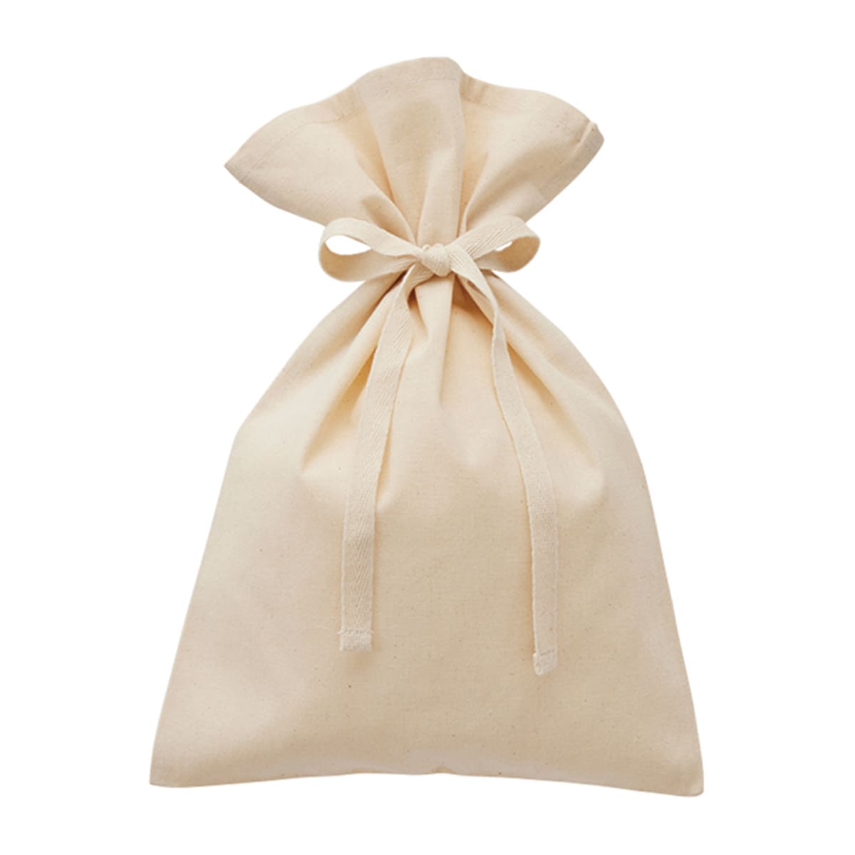 厚手コットン ラッピング巾着（M） | ノベルティ(小物) | 1枚 | TR-1156 | ナチュラル
