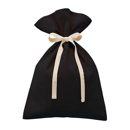 厚手コットン ラッピング巾着（M） | ノベルティ(小物) | 1枚 | TR-1156 | ブラック