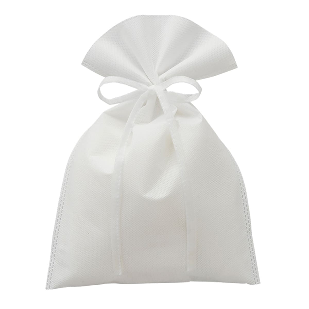 不織布 ラッピング巾着（M） | ノベルティ(小物) | 1枚 | TR-1161 | ナチュラルホワイト