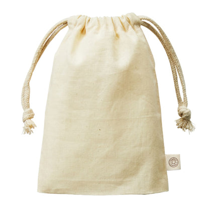 オーガニックコットン ガゼット巾着（S） | ノベルティ(小物) | 1枚 | TR-1168 | ナチュラル