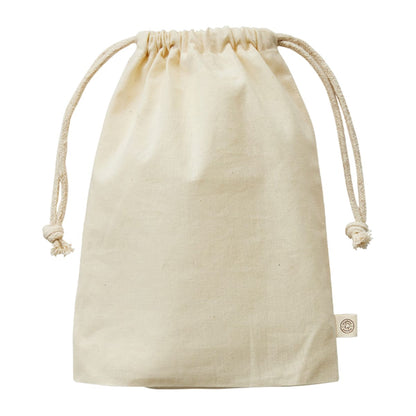 オーガニックコットン ガゼット巾着（M） | ノベルティ(小物) | 1枚 | TR-1169 | ナチュラル