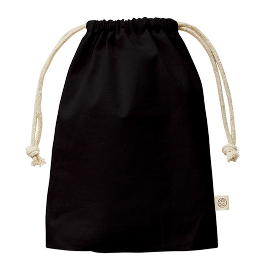 オーガニックコットン ガゼット巾着（M） | ノベルティ(小物) | 1枚 | TR-1169 | ブラック