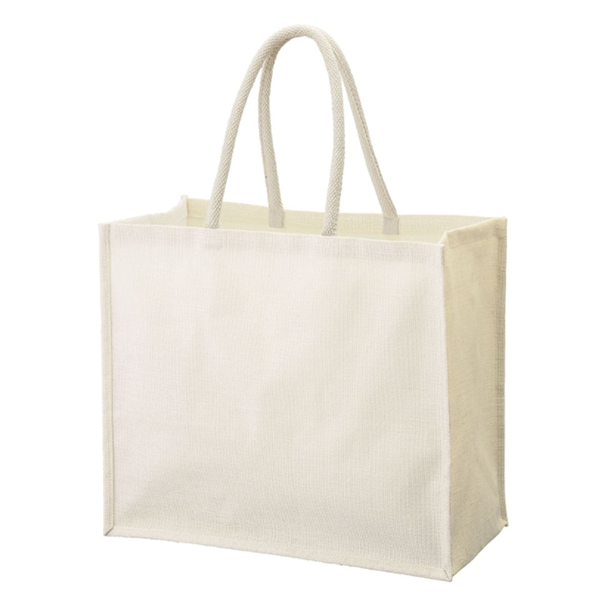 ジュート スクエアトート（LL） | ノベルティ(小物) | 1枚 | TR-1187 | ナチュラルホワイト