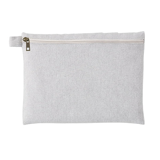 シャンブリック キャンバスフラットポーチ（L） | ノベルティ(小物) | 1枚 | TR-1196 | グレー