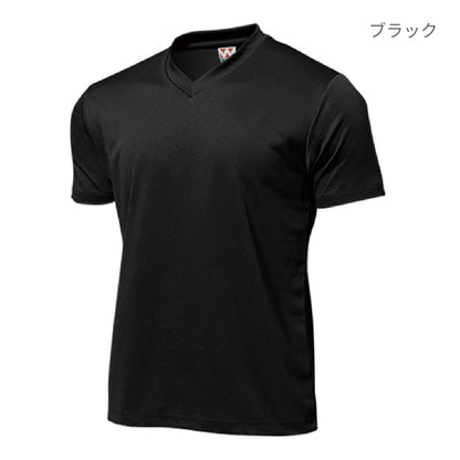 【送料無料】ドライライトVネックTシャツ | メンズ | 1枚 | P390 | ブラック