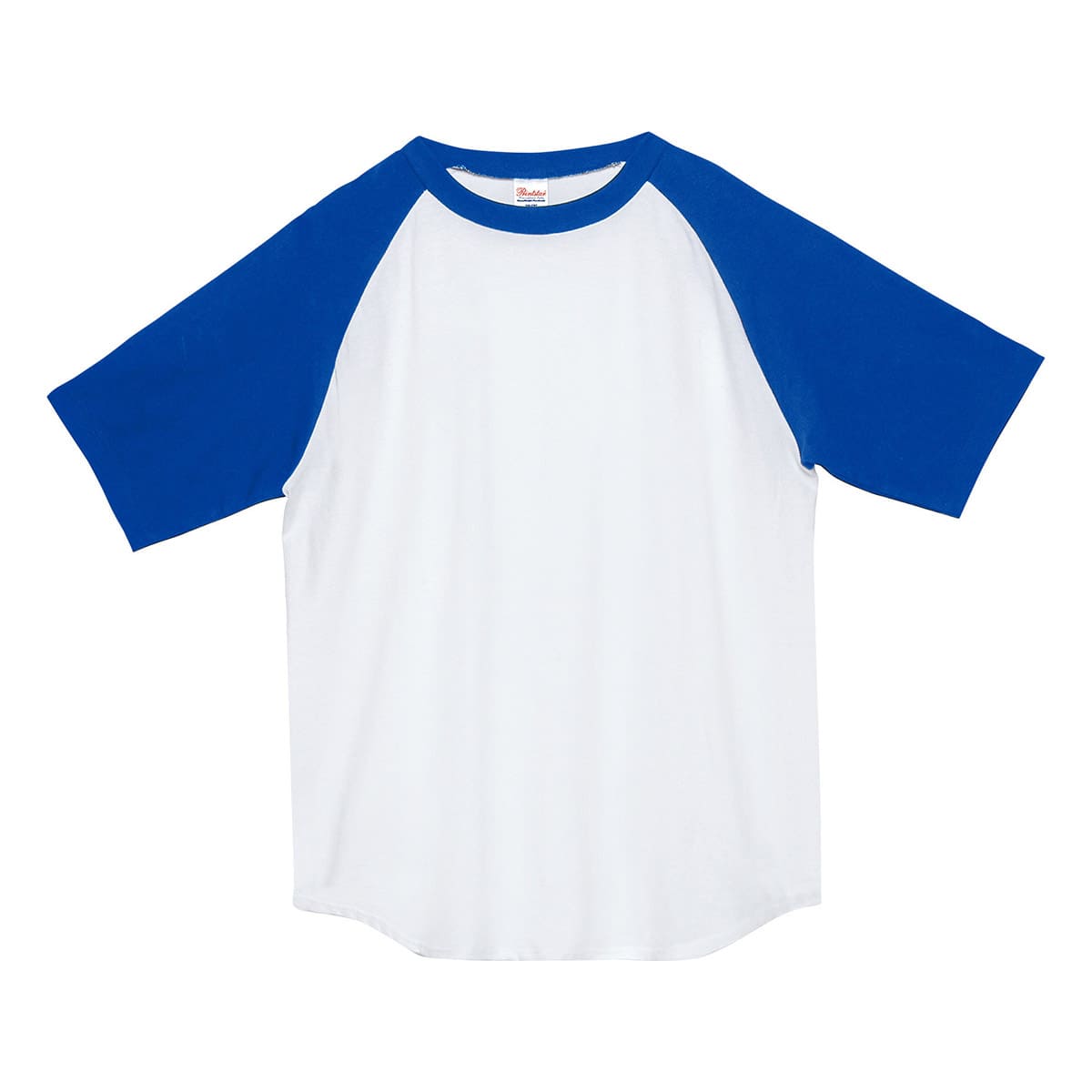 5.6オンス ヘビーウェイトラグランTシャツ | ビッグサイズ | 1枚 | 00106-CRT | ホワイト×ロイヤルブルー