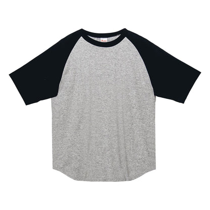5.6オンス ヘビーウェイトラグランTシャツ | ビッグサイズ | 1枚 | 00106-CRT | 杢グレー×ブラック