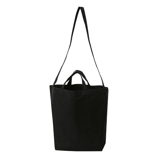 キャンバスショルダートート（ポケット付） | ノベルティ(小物) | 1枚 | 00779-TSH | ブラック