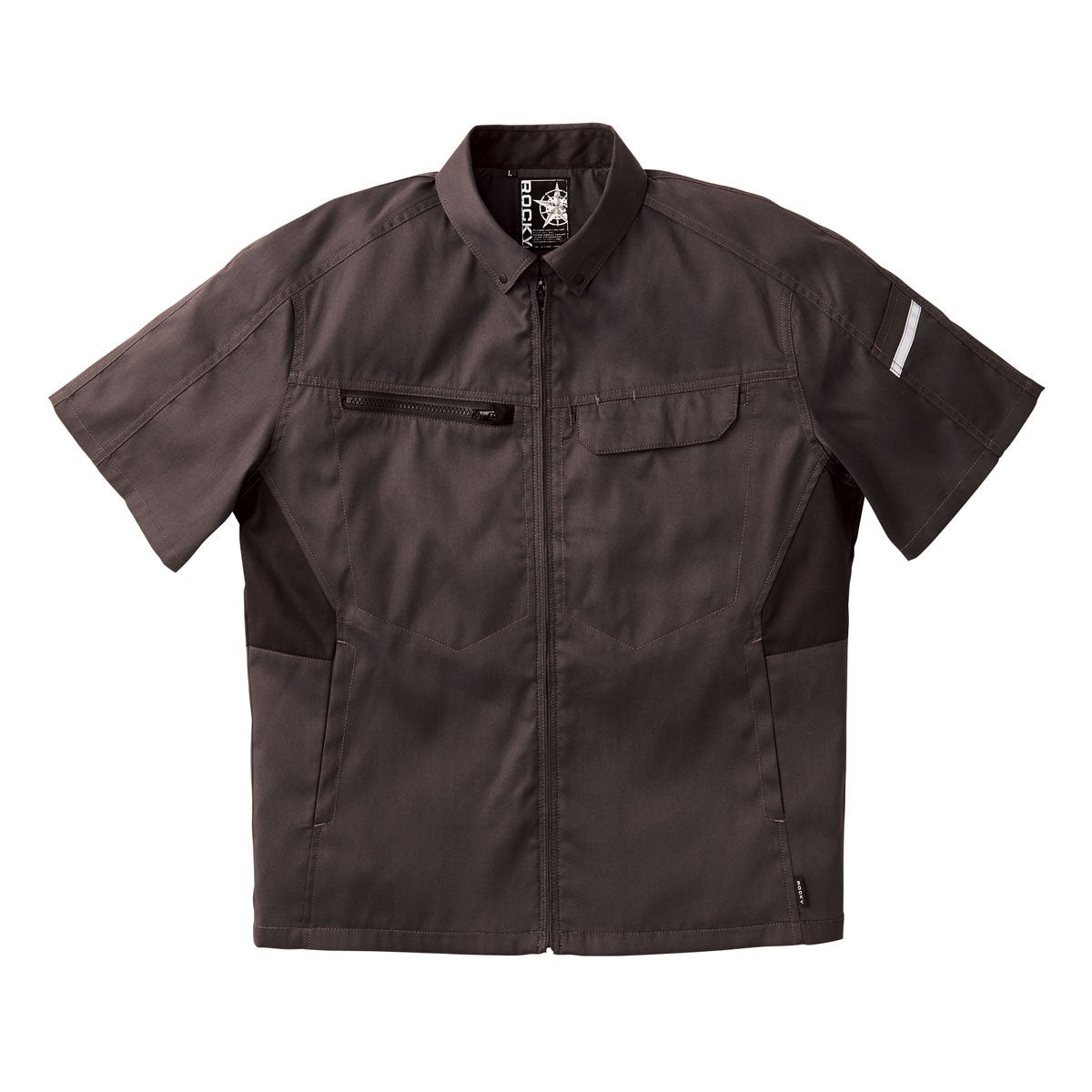 ユニセックス半袖ブルゾン | 作業着 | 1枚 | RJ0914 | チャコールグレー