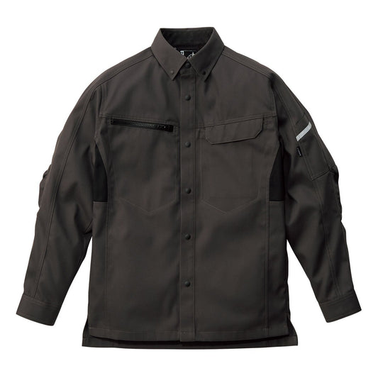 ユニセックス長袖シャツ | 作業着 | 1枚 | RS4902 | チャコールグレー