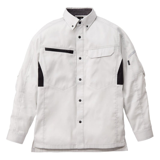 ユニセックス長袖シャツ | 作業着 | 1枚 | RS4902 | シルバーグレー