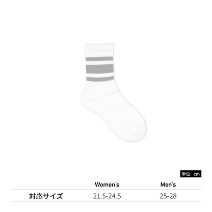スリーラインパイルソックス | ノベルティ(小物) | 1枚 | CLS-903 | ホワイト×オリーブ