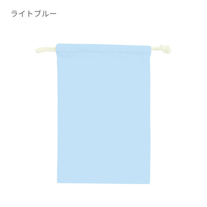 コットン巾着（Ｍ） | ノベルティ(小物) | 1枚 | TR-0293 | ライトブルー