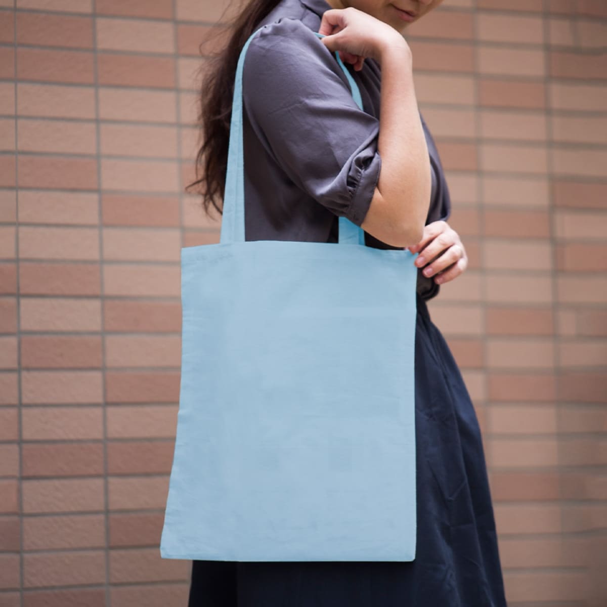 コットンナチュラルショルダートート | ノベルティ(小物) | 1枚 | TR-0407 | ブラック