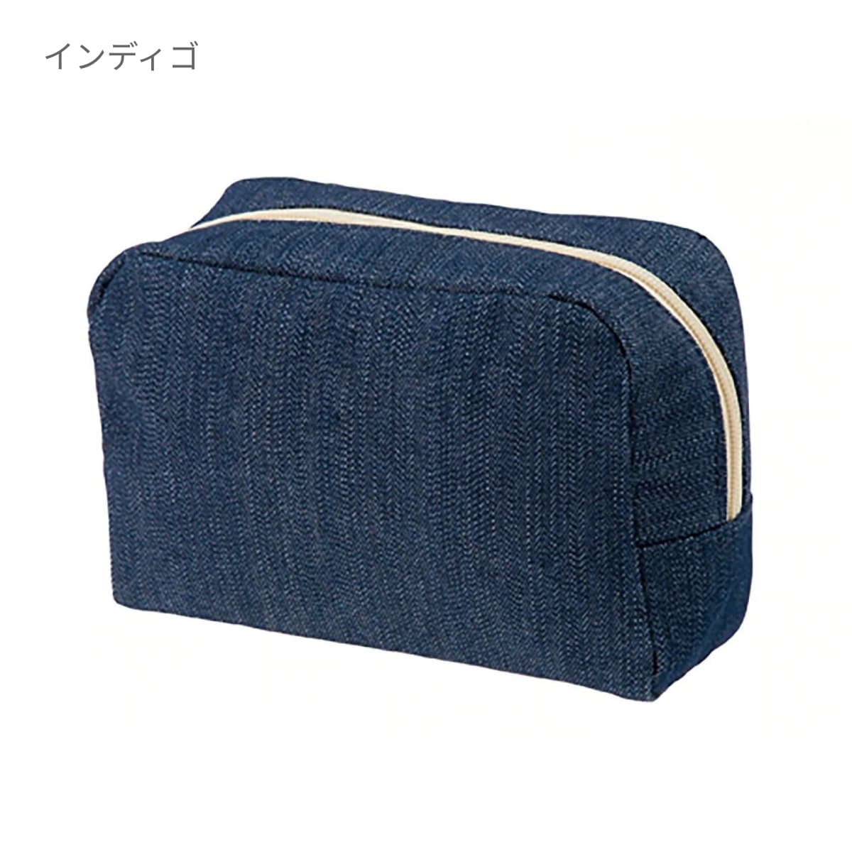 デニムファスナーポーチ（Ｍ） | ノベルティ(小物) | 1枚 | TR-0707 | ヴィンテージブルー