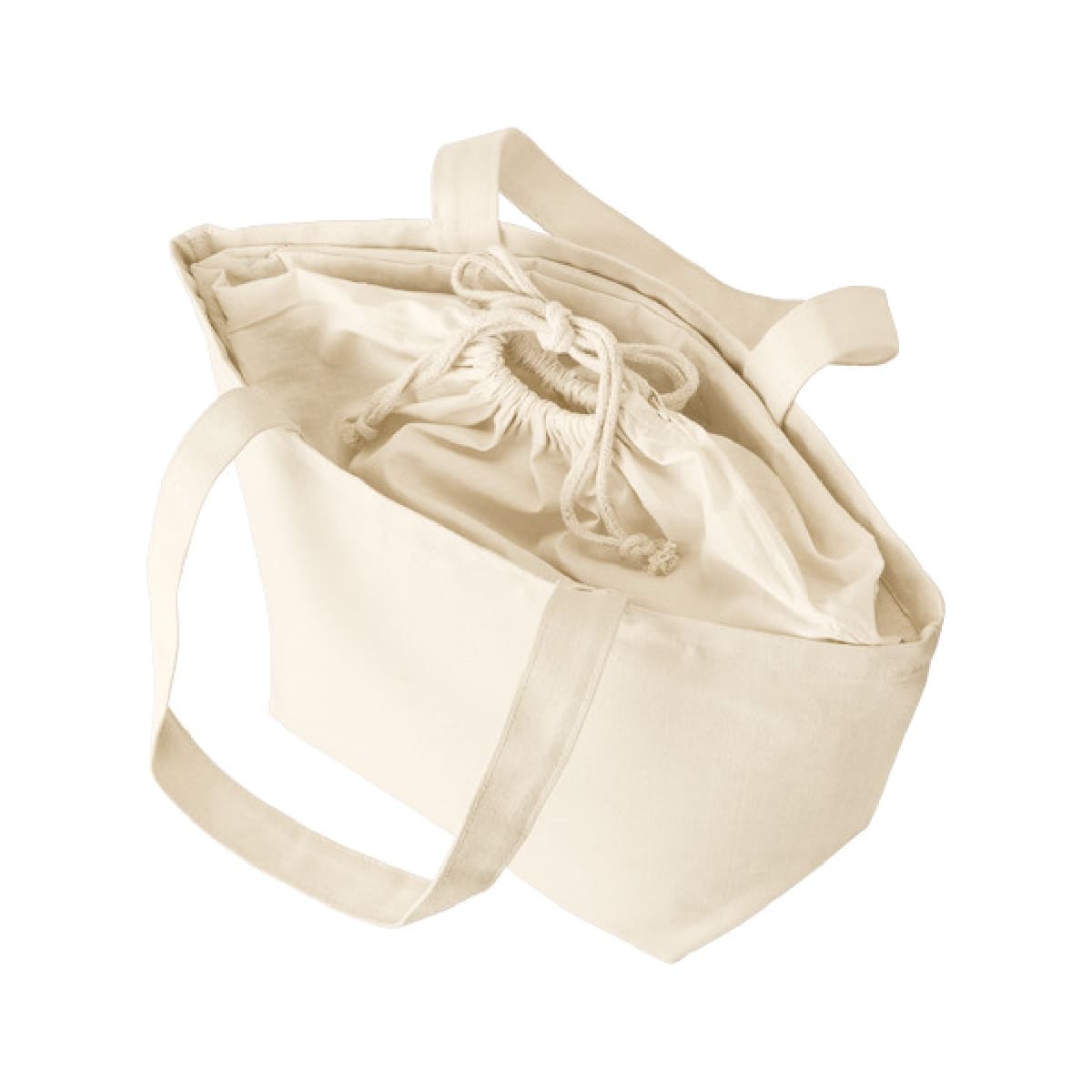 厚手キャンバス巾着付トート（Ｍ） | ノベルティ(小物) | 1枚 | TR-0856 | ナイトブラック