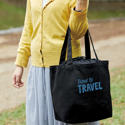 厚手キャンバス巾着付トート（Ｍ） | ノベルティ(小物) | 1枚 | TR-0856 | ナイトブラック