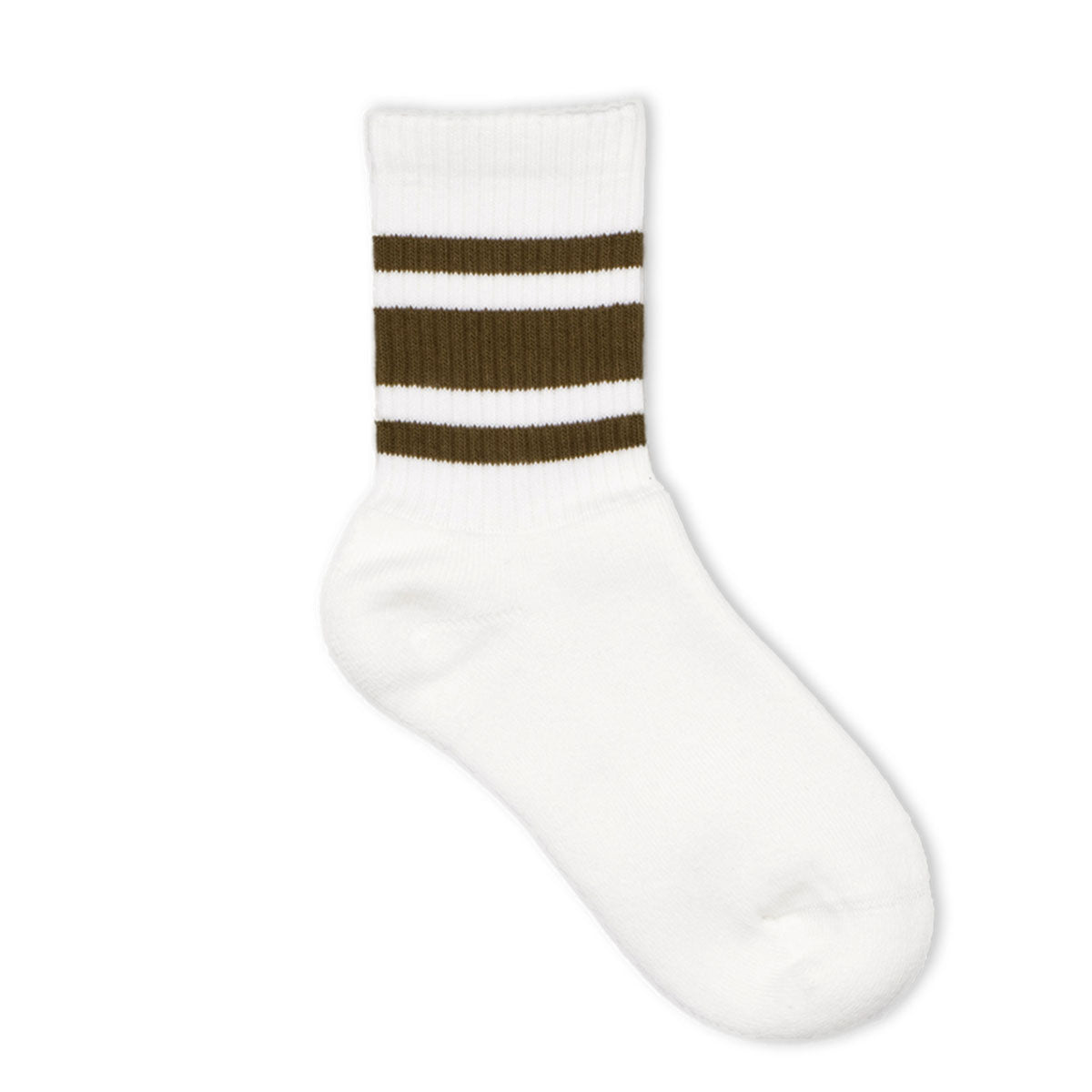 スリーラインパイルソックス | ノベルティ(小物) | 1枚 | CLS-903 | ホワイト×オリーブ