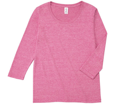トライブレンド3/4スリーブTシャツ(レディース) | レディース | 1枚 | TBL-117 | ヘザーピンク