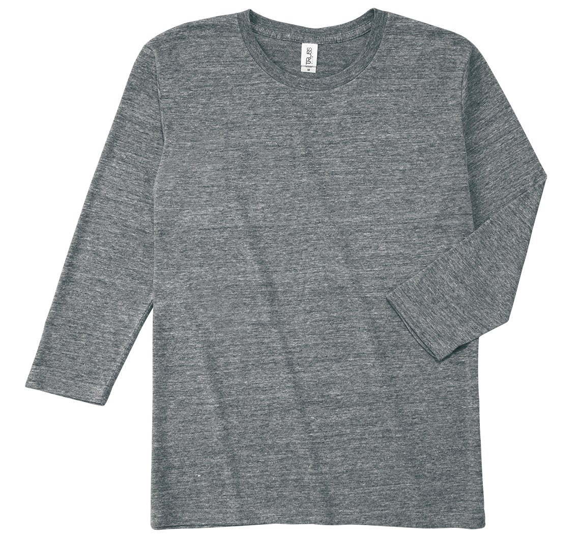 トライブレンド3/4スリーブTシャツ | メンズ | 1枚 | TBL-118 | ヘザーグレー
