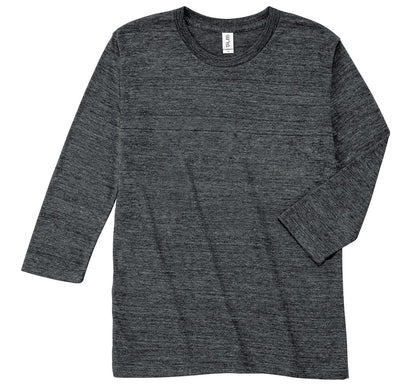 トライブレンド3/4スリーブTシャツ | メンズ | 1枚 | TBL-118 | へザーブラック