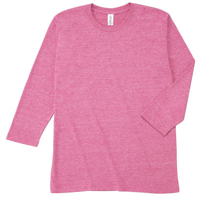 トライブレンド3/4スリーブTシャツ | メンズ | 1枚 | TBL-118 | ヘザーピンク