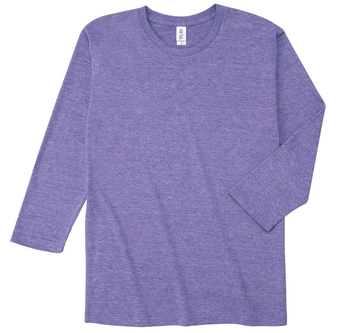 トライブレンド3/4スリーブTシャツ | メンズ | 1枚 | TBL-118 | ヘザーパープル